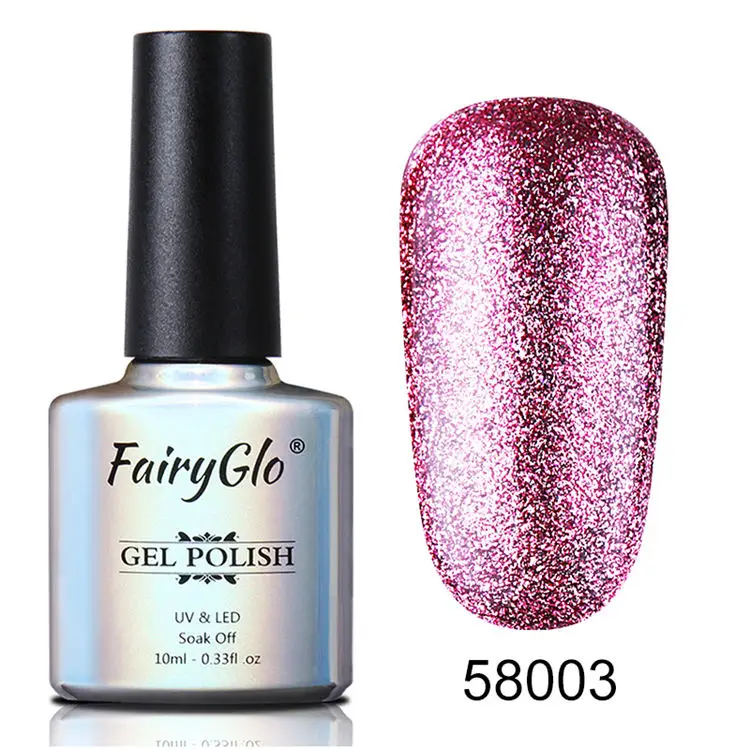 FairyGlo 10 мл Платиновые блестки Гель-лак Полупостоянный Гель-лак для ногтей Гель-лак Эмаль Лак Bling Гибридный лак для ногтей
