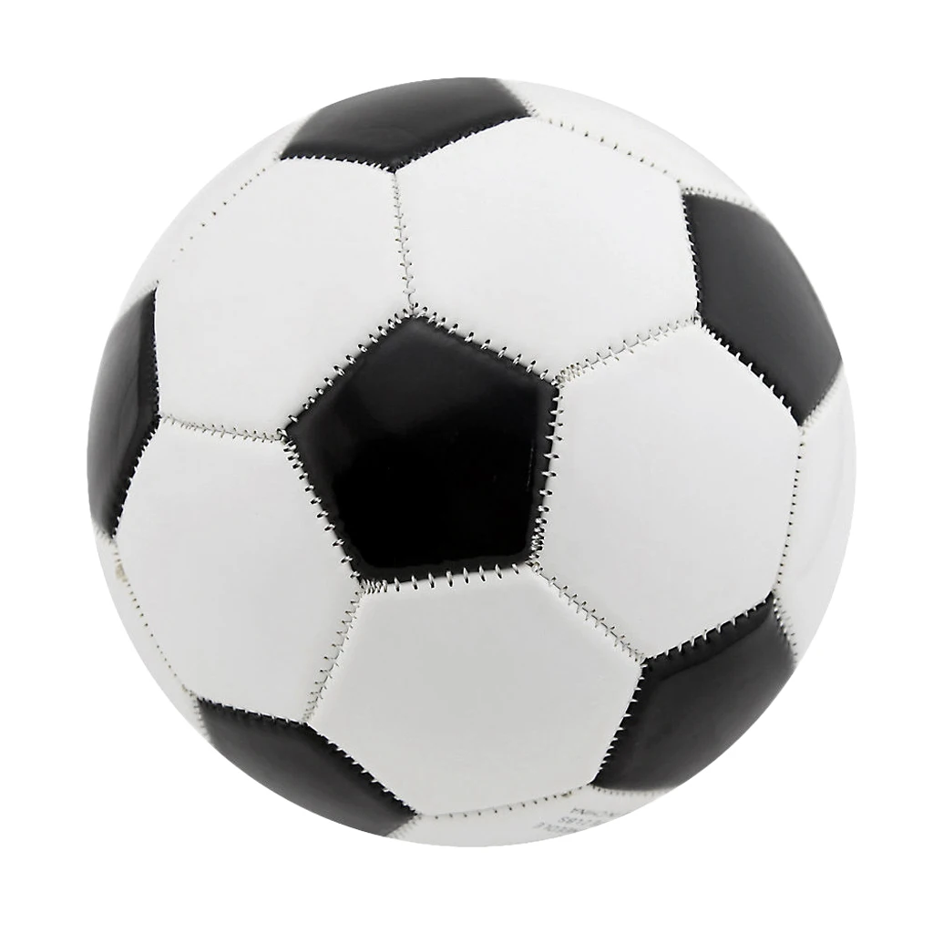 Performance Soccer Ball - Black White Ball Size 4 Training Football for Adult Children Play