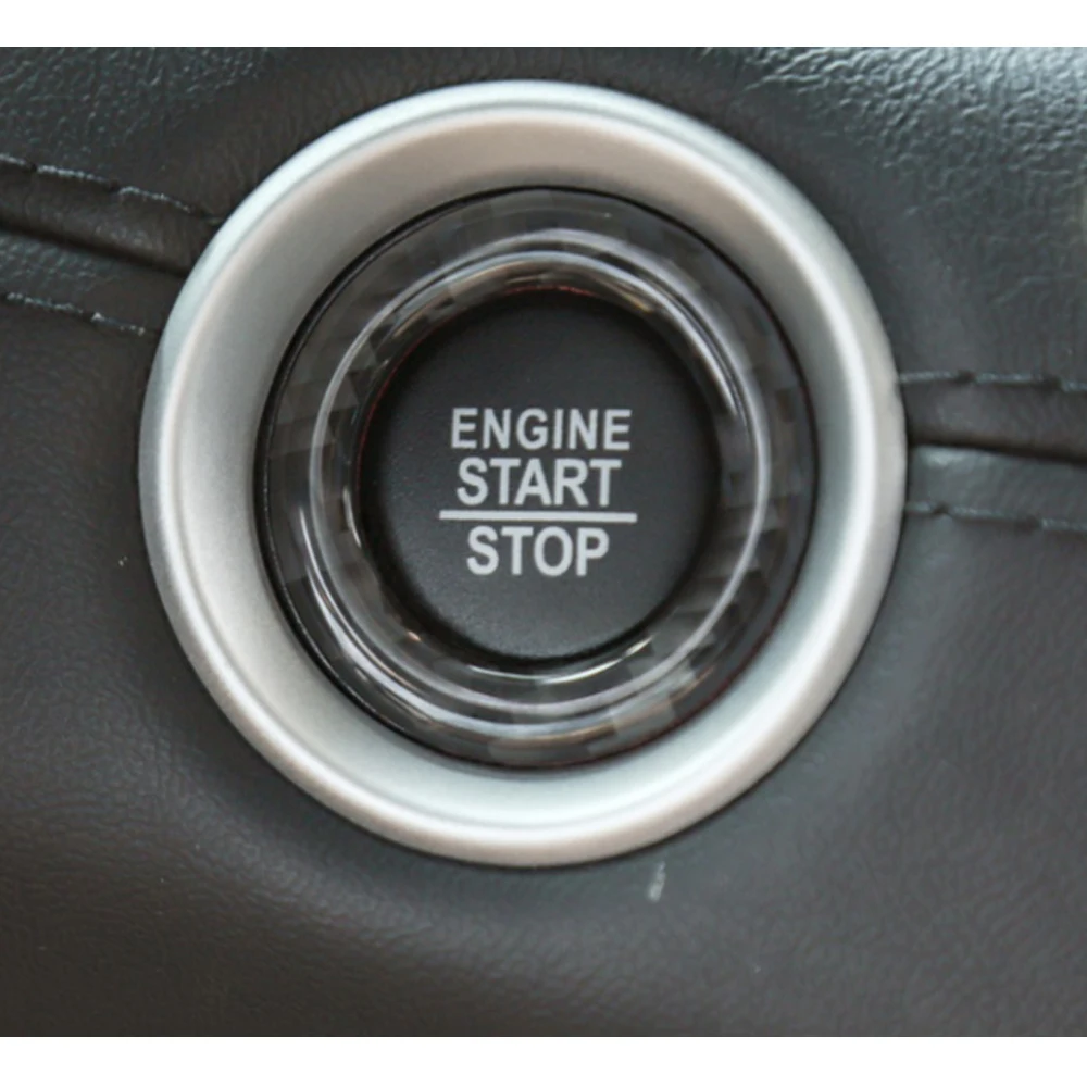 

Real Carbon Fiber Car Ignition Switch Ring Sticker For Jeep Cherokee 2014+ Auto Accessory