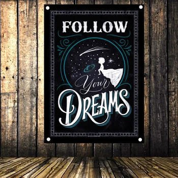 

Retro Designs Motivational Quote Workout Gym Posters Flag & Banner,Wall Hanging Classroom Office Wall Art Home Decoration B2