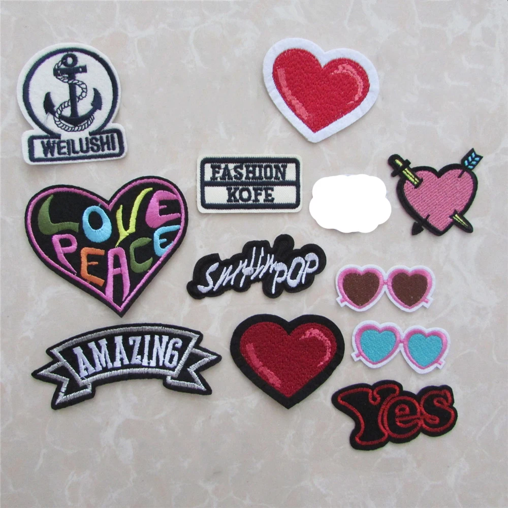 

multiple style select hot melt adhesive applique embroidery patches stripes DIY clothing accessory patch 1pcs sell C432-C449