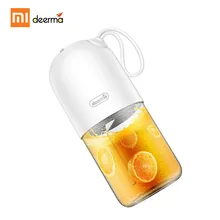 Xiaomi Mijia Deerma, 300 мл, портативная соковыжималка лимонного и оранжевого цветов, блендер, мини Капсульная форма, электрическая чашка для сока, DEM-NU01