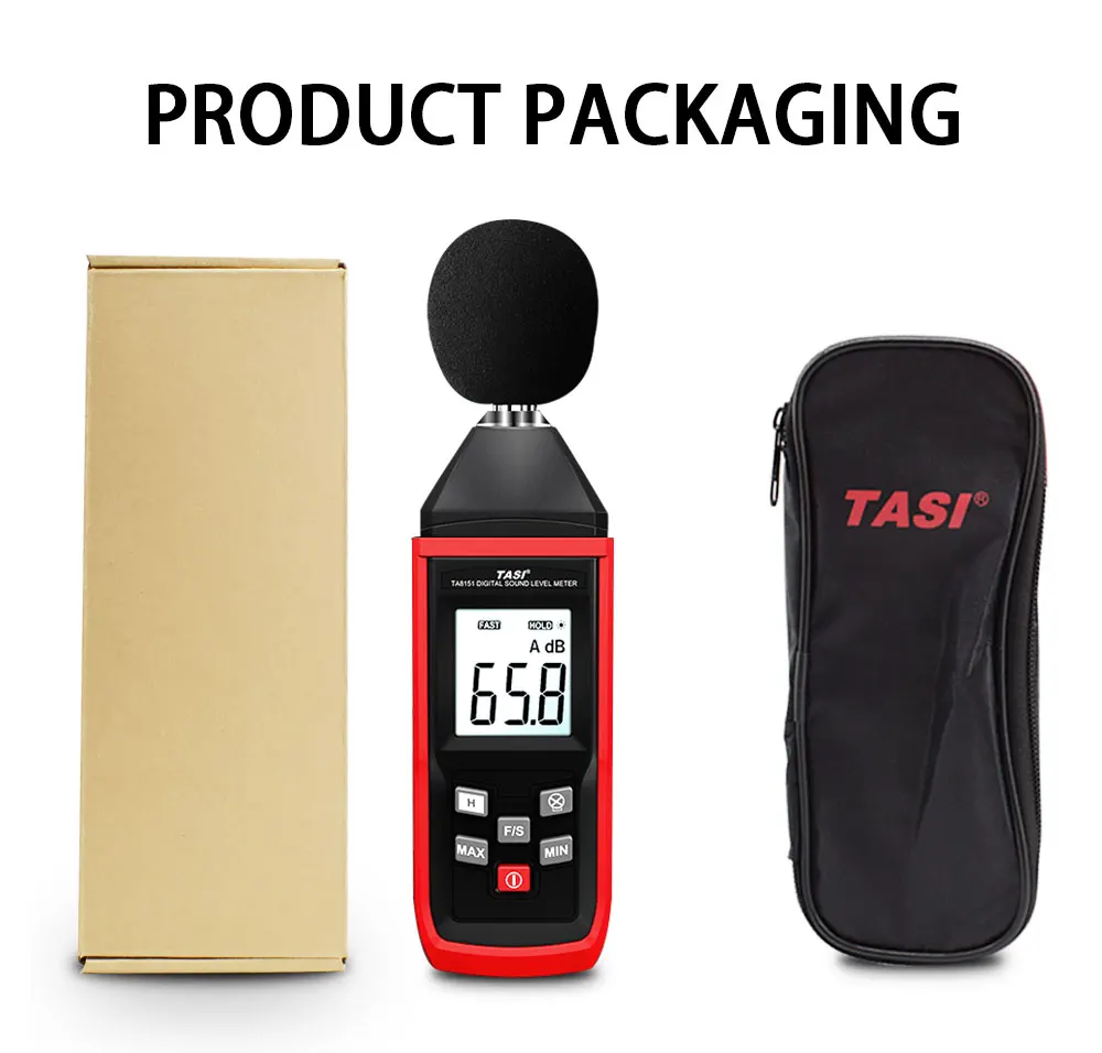 TASI 30~130dB Noise Measuring db Meter Mini Audio Sound Level Meter Decibel Monitor