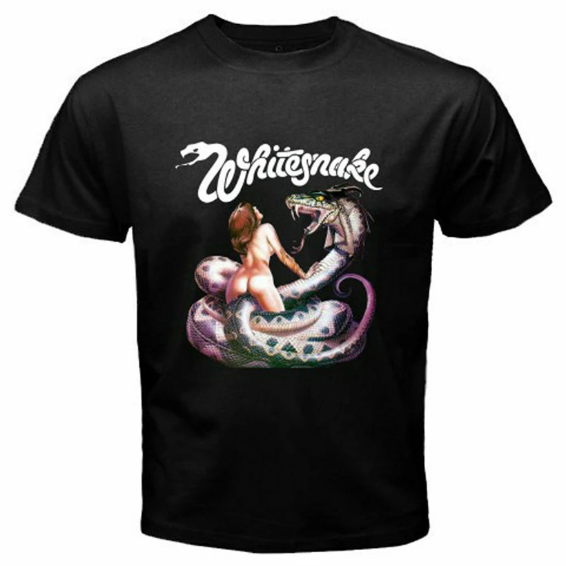 Футболка GROBE S до 3XL белая змея Whitesnake рок-группа Legend Мужская Черная фирменная