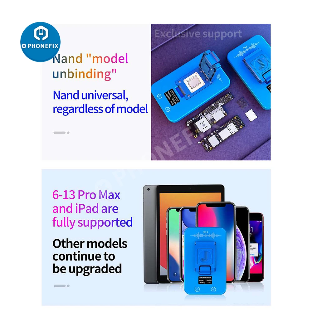 JC P13 iBox2 iRepair P12 PCIE NAND программатор для iPhone 8-13 Pro max один ключ фиолетовый экран