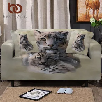 

BeddingOutlet Cheetah Slipcover For Corner Sofas Leopard Chair Protector Animal Lovers Sofa Cover Watercolor 3D Couch Cover