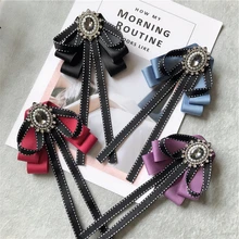 Женская Мужская рубашка лента галстук-платок индивидуальная Леди Свадебная деловая Вечеринка кристалл галстук сплав Стразы бусина булавка бабочка