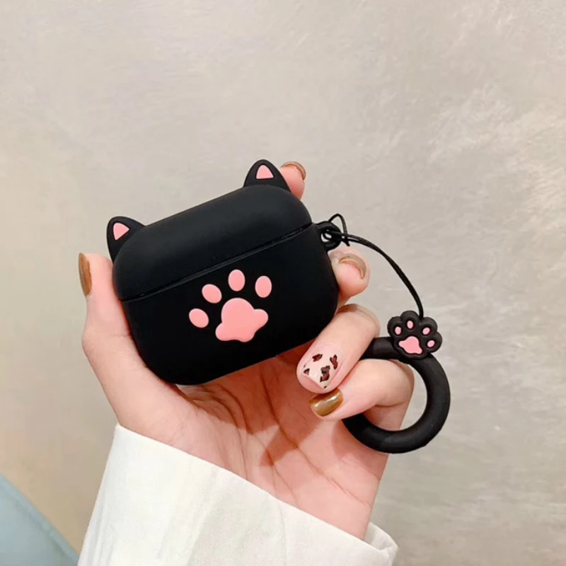 Чехол для наушников с объемным медведем для Airpods Pro, чехол, милый силиконовый мультяшный чехол для Apple Airpods Pro 3, чехол для наушников, брелок для наушников - Цвет: 1125A