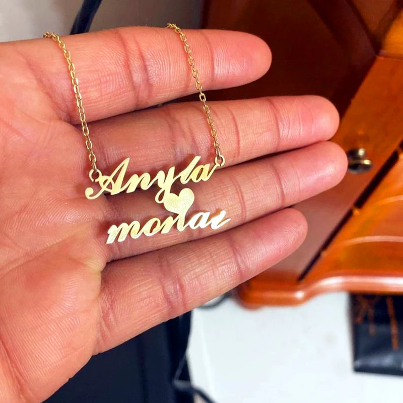 Custom Couple Name Necklace For Lovers 