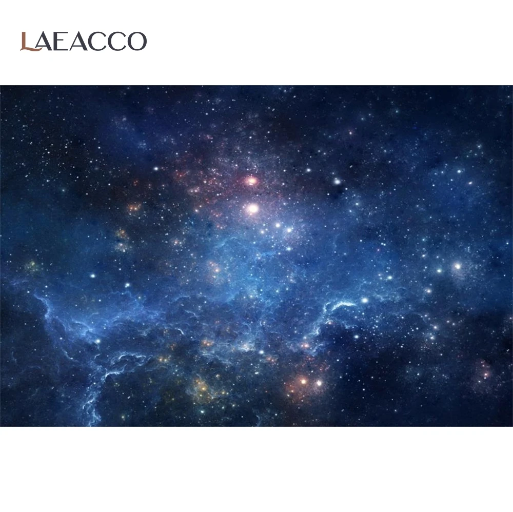 Laeacco Виниловый фон синий звездный Блестящий Звездный научно фантастический