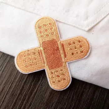 

3Pcs Patch Fashion Bandage Decal Sewing-on Badge Sticker Apparel Applique Band-aid Patch Iron-on Fabric Sewing Accessories