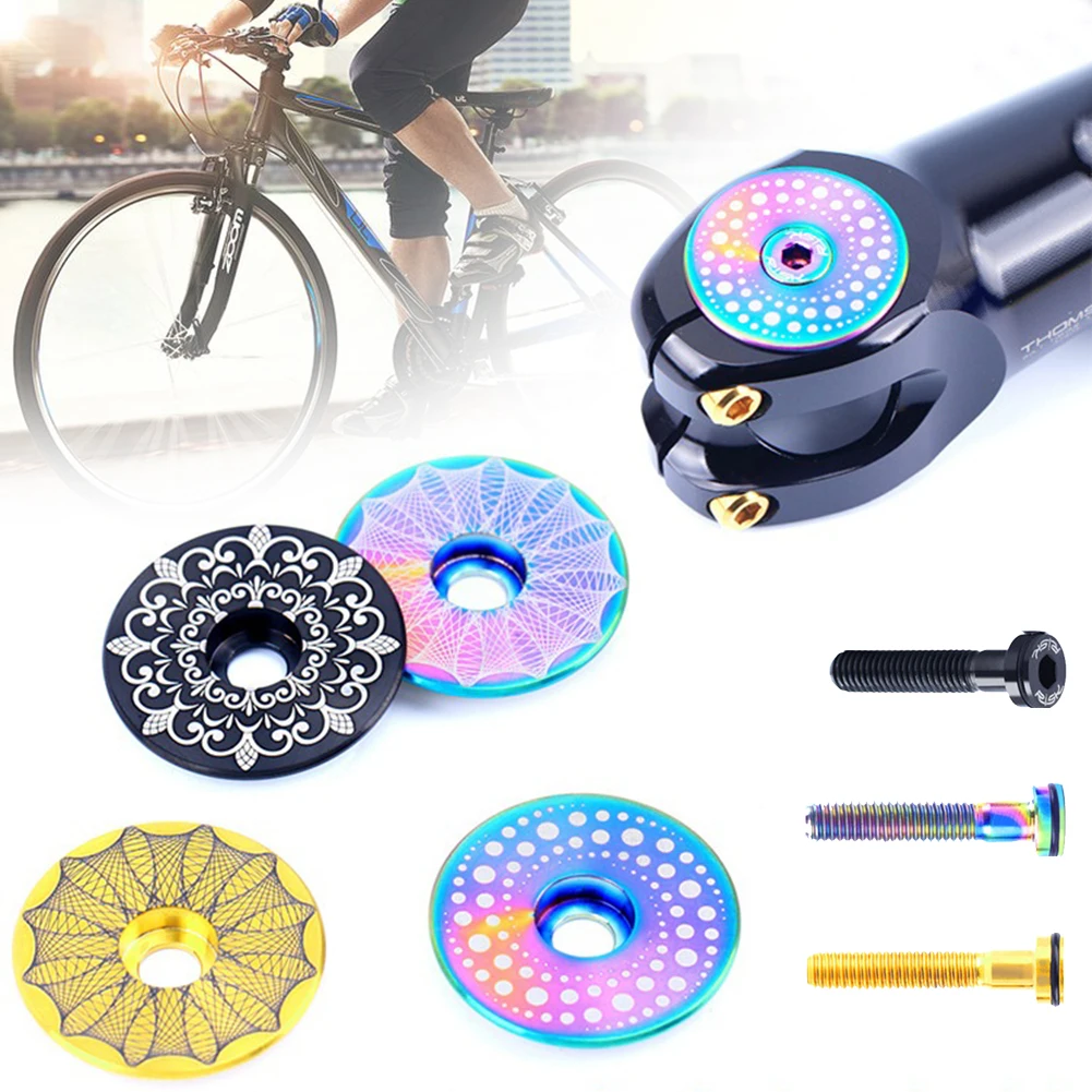 

MTB Road Bike Bowl Cover Bicycle Stem Top Cap for 28.6mm Fork Tube Headset Cap Cycling Accessories