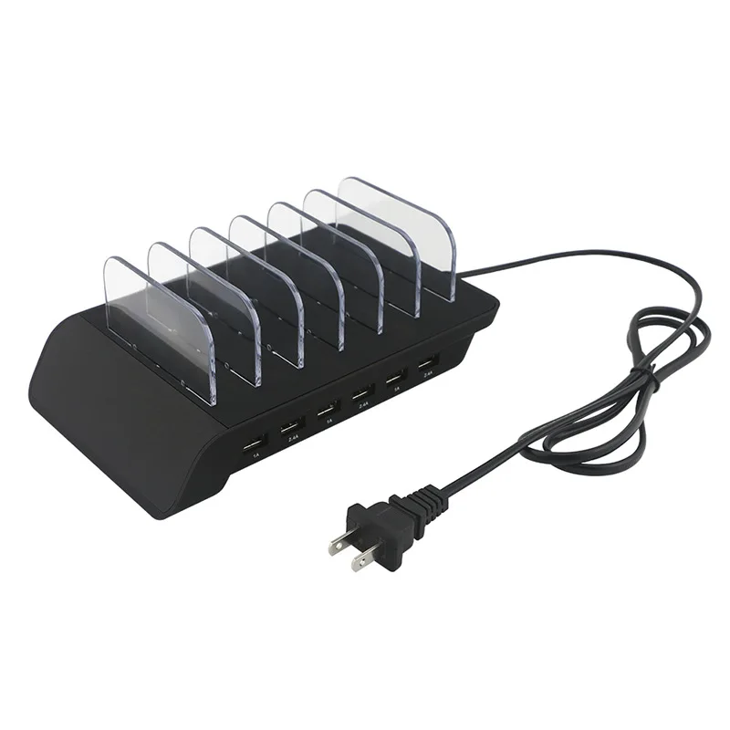 

Amazon Hot Sales Multi-port Charger 6 Mouth USB Charging Bracket Desktop Charger of Mobile Phone USB Charger Manufacturers Whole