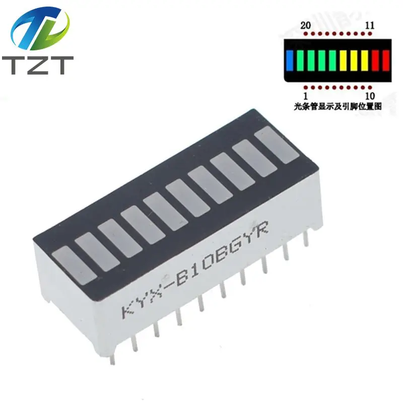 10PCS 10 Segment Digital Green LED Bar Graph Display Ultra Bright