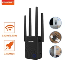 Pour la maison COMFAST 1200Mbp WIFI Extender longue portée double bande 2.4 + 5.8G WPS RJ45 WAN/LAN Port avec 4 * antenne sans fil wifi répéteur