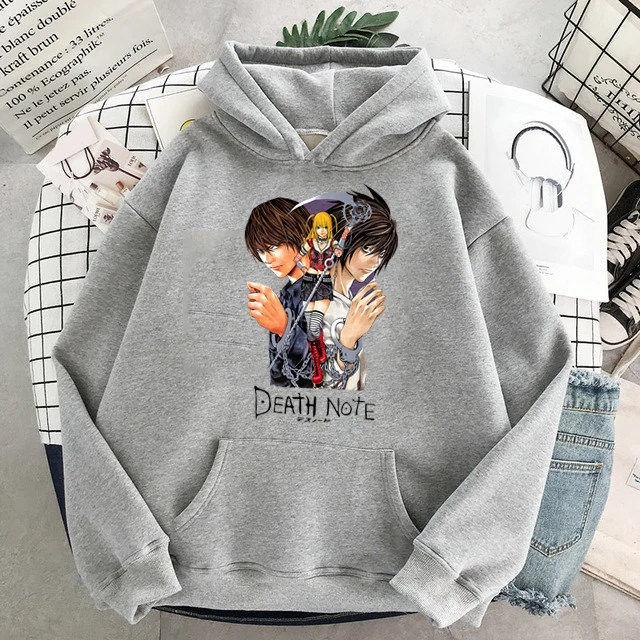 

Yagami Misa And Lawliet Death Note Anime Hoodie Unisex Men and women Pullover Fleece Sweatshirts student Fashion Men Hoodies