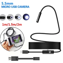 Ear Spoon Borescope Endoscope Inspection Computers Mobile Phones 5.5mm 6 LED Practical Portable USB Photos Real-Time Video