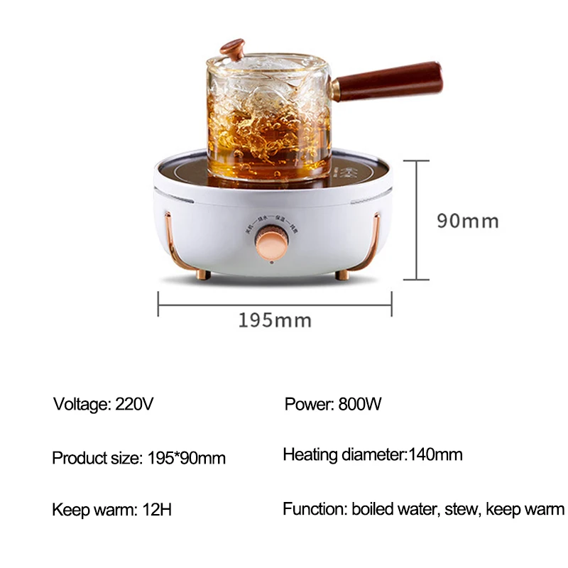 800W Mini Electric Stove Oven Cooker Hot Plate Multifunctional Cooking Plate Heating Heating Coffee Tea Milk Office Home