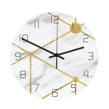 

1Pcs Nordic Marble Wall Clock Modern Minimalist Bedroom Art Clocks Personality Creative Living Room Fashion Wall Watch