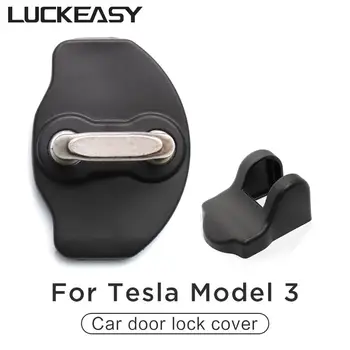 

LUCKEASY Car Door Lock Cover for Tesla Model 3 2017 2018 2019 Car Door Lock Cover ABS Protection Cap 6pcs / Set