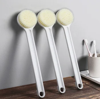 

Bath Shower Brush Deep Cleaning Func With Long Handle Soft Hair Rub Back Shower Brush Remove The Horny Massage Brush LF121