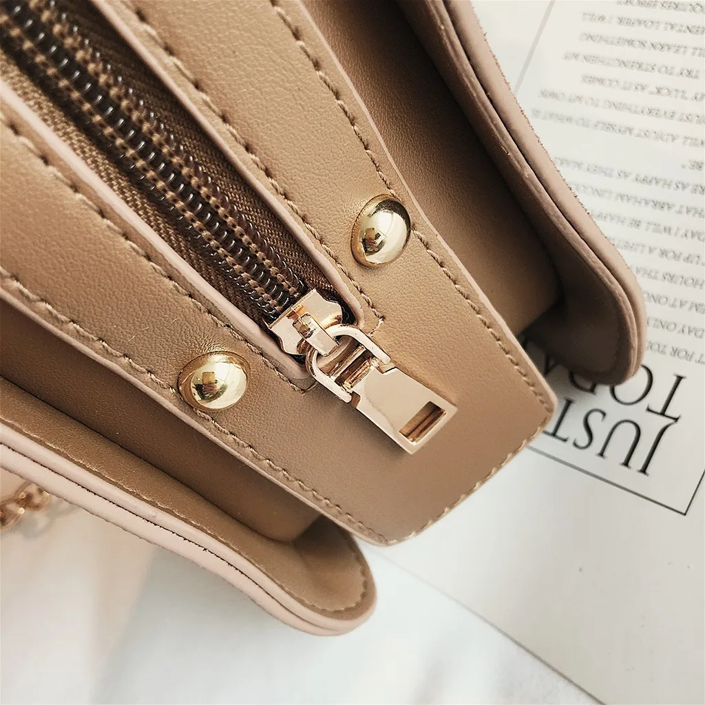 Women's Handbags Metal Chain Tote Bag Multi-functional Handbag Casual Leather Messenger Bag Leisure Bags Женские Сумки#3