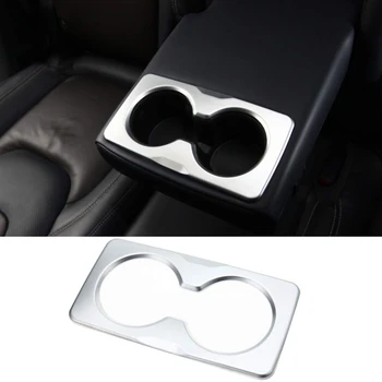 

Car Rear Armrest Water Cup Holder Trim Frame Cover for Jeep Gladiator JT Interior Accessories (Silver)