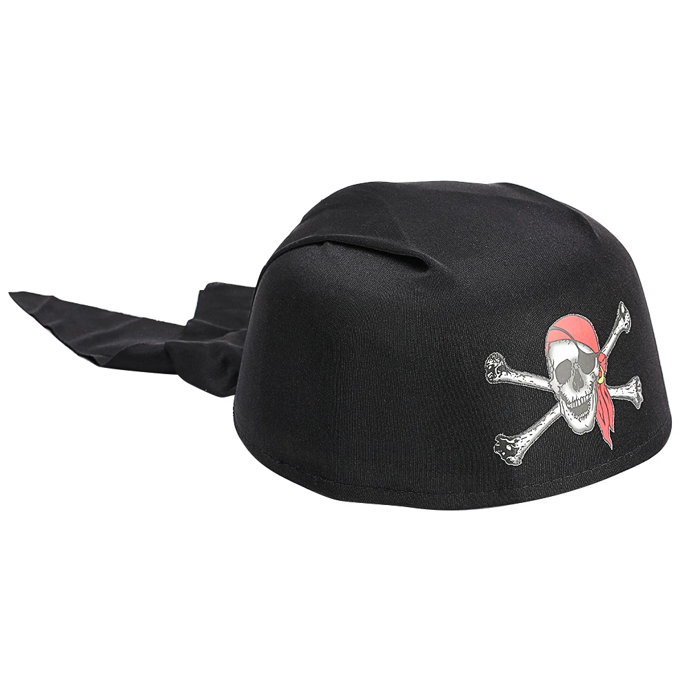 Шляпа пирата, шляпа с красным капюшоном, шарф с черепом, кепка для Хэллоуина, аксессуары для головы, нарядные платья для вечеринок, унисекс, Рождество