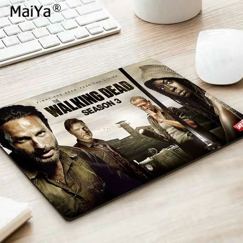 MaiYa The Walking dead красивый коврик для мышки в стиле аниме резиновый ПК компьютерный игровой коврик для мыши - Цвет: No Lock Edge18x22cm