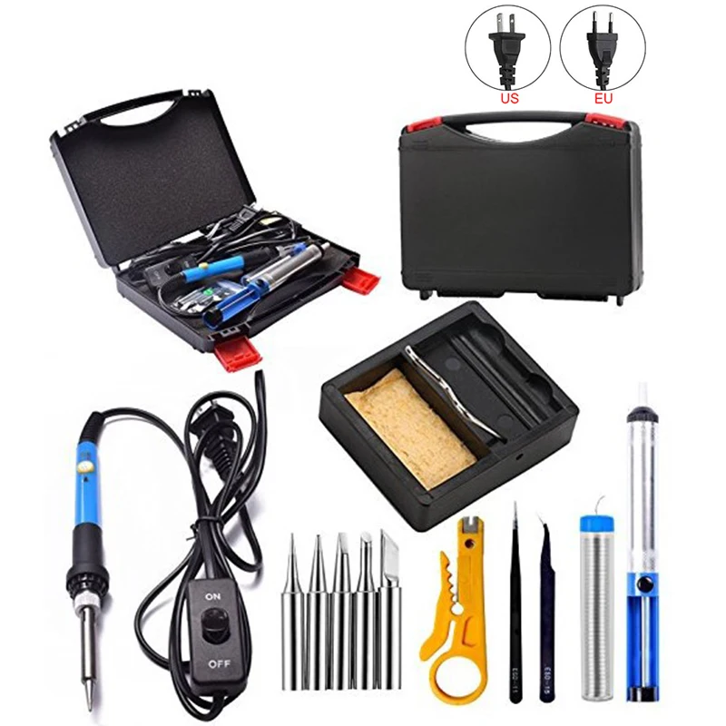 Electric soldering iron 110V/220V 60w 13 in 1 with switch boxed