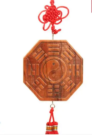 Фэн-шуй натуральный персик тай-чи восемь диаграмм зеркало талисман ремесло пинь