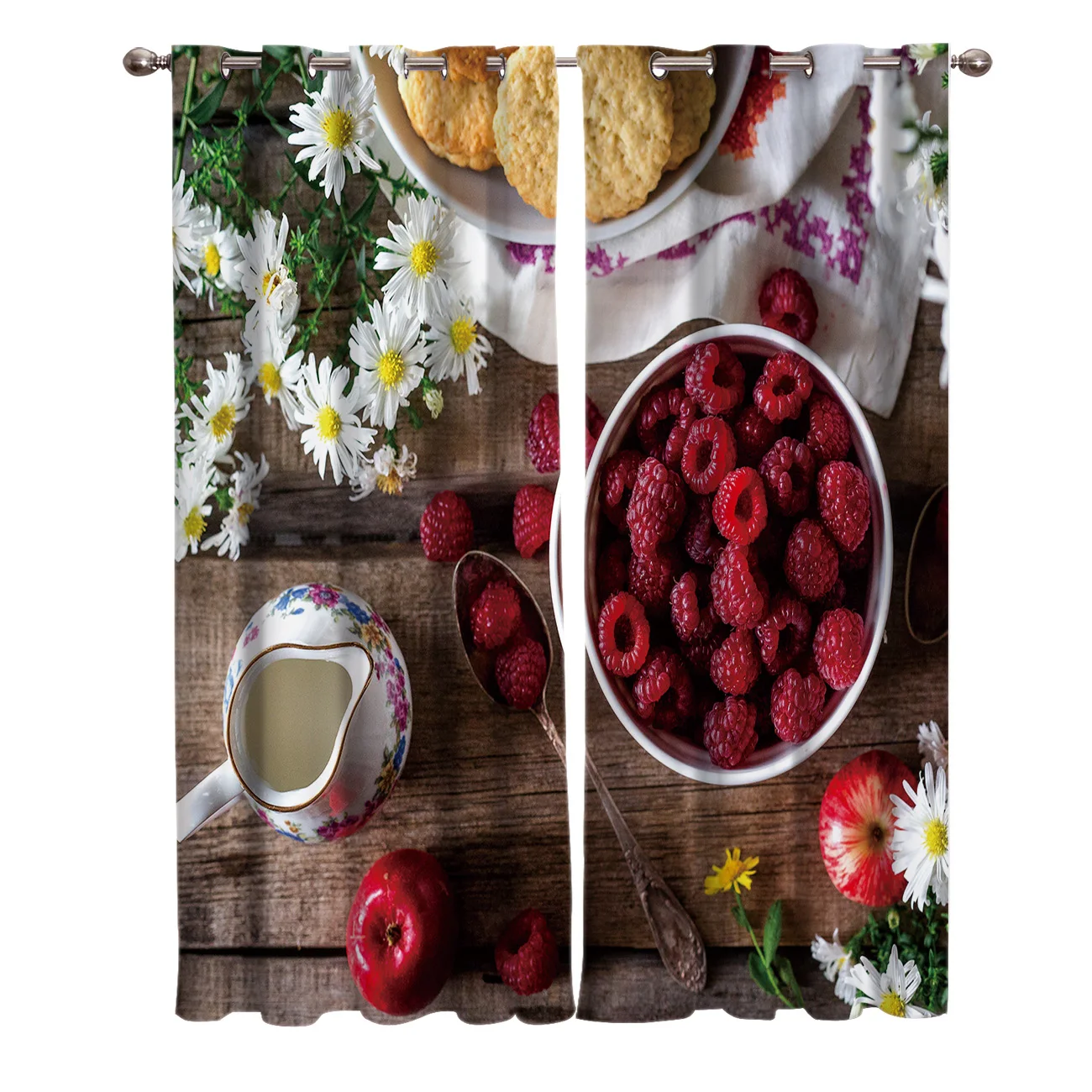 Raspberry Picnic яблоко еда окна шторы живописные для гостиной декоративные предметы |