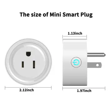 

Wifi Smart Plug Mini Outlet Work with Alexa, Google Home, 2.4G Wifi Only, No Hub Required,(4 Pack)