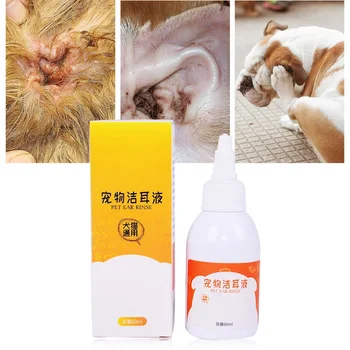 

2020 Pet Ear Cleaning Liquid Pet Cat Dog Auricular Mites Killer Puppy Kitten Non-toxic Ear Against Infection Supplies
