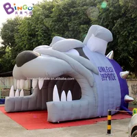 Personalized 4.8x4.5x3.8 Meters Inflatable Bulldog Head Tunnel Tent For Outdoor Event - BG-T0259 1