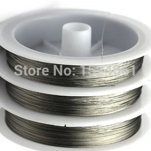 Рулон 50-20 м Серебряный тон бисерная проволока 0,3-0,8 мм* вощеная нить для кожаного шнура веревка медная проволока