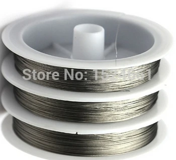 

Roll 50-20M silver color Tone Beading Wire 0.3-0.8MM *waxed Thread for Leather Leather Cord Rope Copper Wire