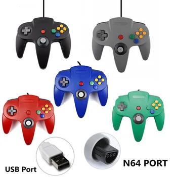 

Wired N64 Gamepad Joypad Wired Gaming Joystick Game Pad For Gamecube For Mac Gamepads PC game controller joystick