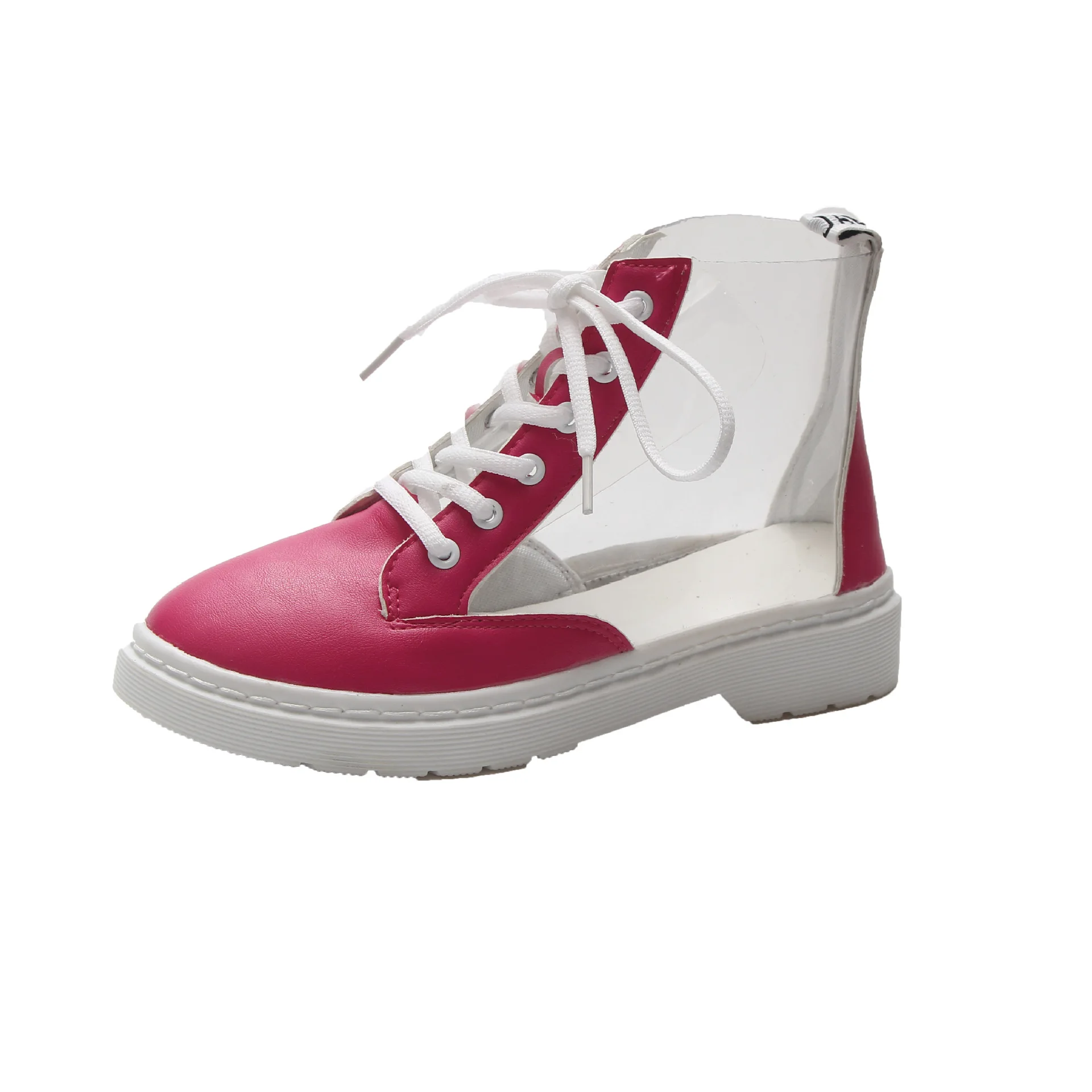 QWEDF/Женская обувь из вулканизированной кожи; женская модная повседневная обувь на шнуровке; сезон весна-осень; Стильная однотонная женская обувь; Лидер продаж; MC-48 - Цвет: Красный