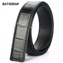 2021 marca de topo simples high end cinto de crocodilo designer de luxo masculino cinto de barriga de crocodilo preto marrom não inclui fivela de cinto