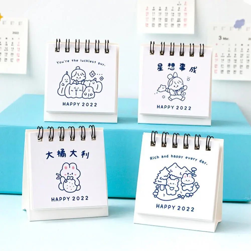 2022 Girl Pattern Calendar Easily Adjustable Paper Monthly Pages Desktop Calendar School Supplies Desktop Calendar School Suppli|Figurines & Miniatures| - Aliexpress