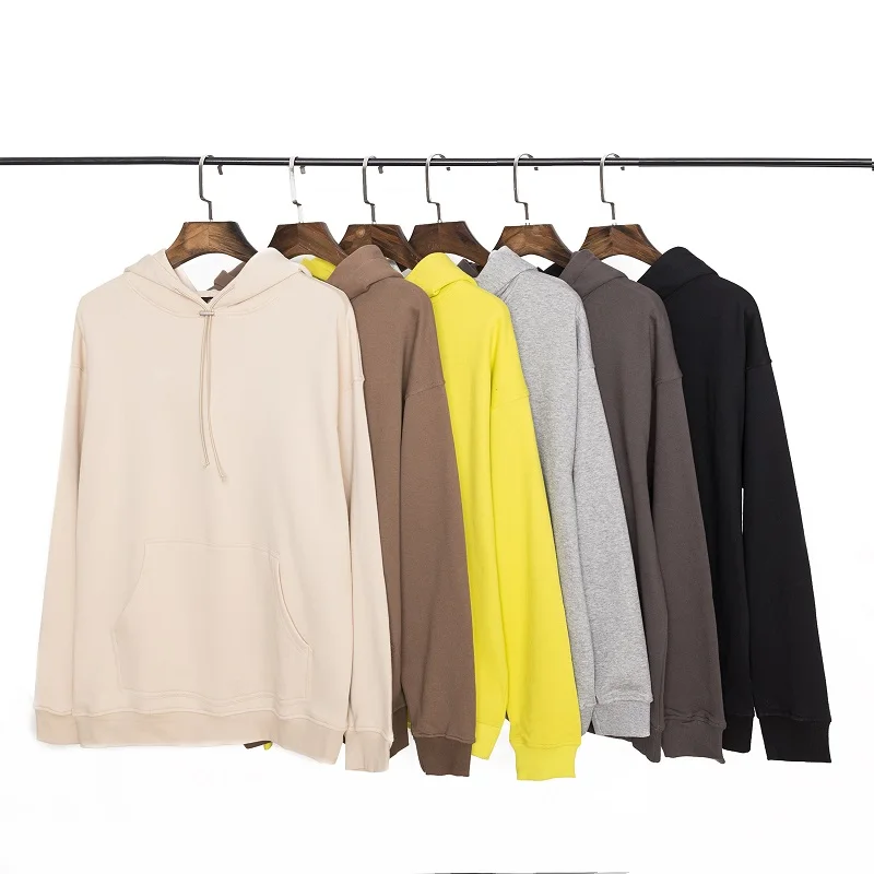 

QoolXCWear Mens Oversize Pullover Hoodies West Street Wear Solid Color Hoodies Hip Hop Pocket Sweatshirts Hoodies Top2620