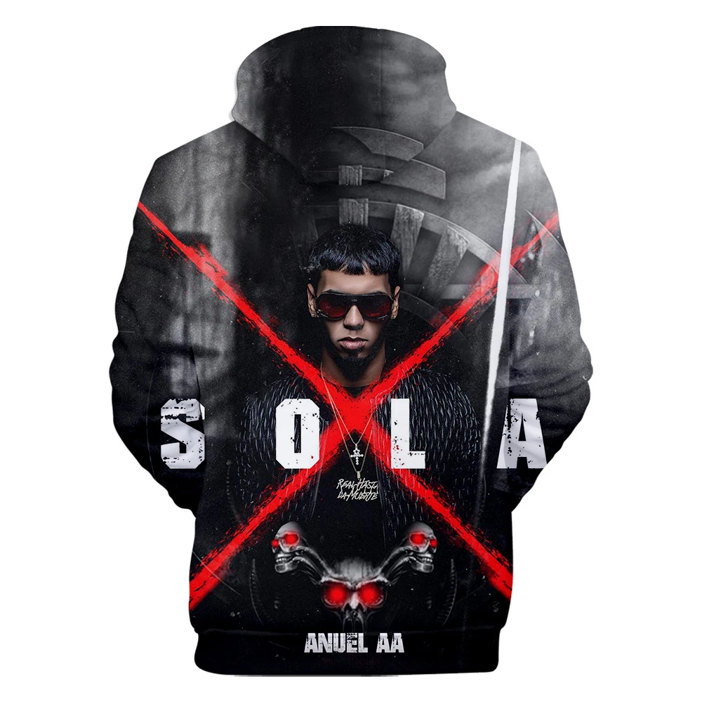 Anuel AA Real Hasta la Muerte, толстовки в стиле хип-хоп для женщин/мужчин/детей, Kawaii, забавная толстовка с капюшоном, свитер, унисекс, спортивный костюм, Черная пятница