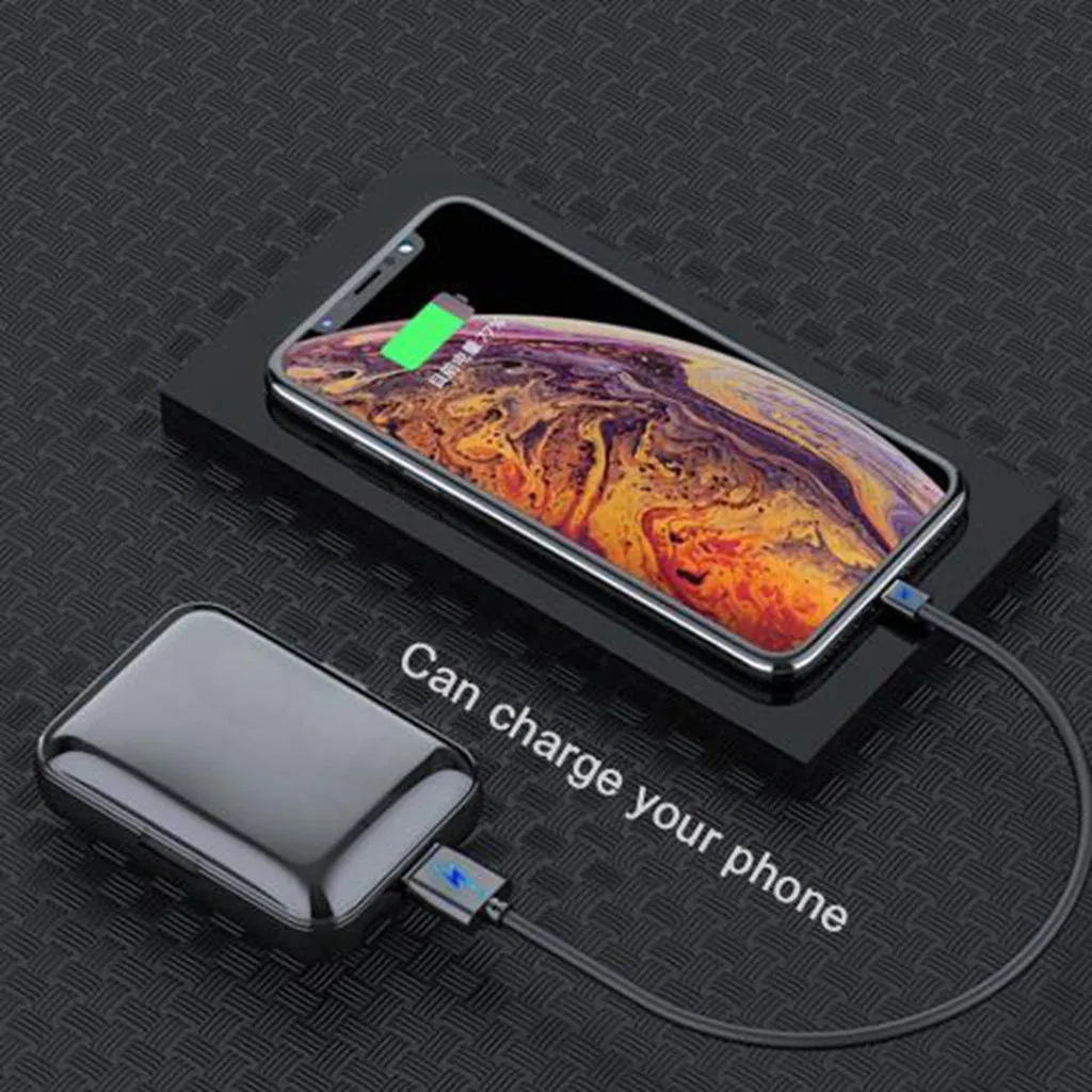 Ouhaobin TWS Bluetooth наушники с микрофоном в уши Беспроводная bluetooth гарнитура стерео наушники с зарядным устройством 1118#2