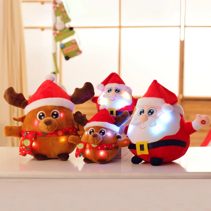 Горячая Распродажа, электрическая игрушка Санта Клаус, забавная многофункциональная кукла Санта, музыкальный светильник, плюшевая игрушка с лосем
