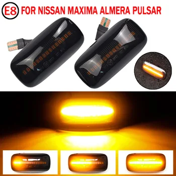 

2 Pcs LED Dynamic Turn Signal Lights Side Marker Light Lamp For Nissan Almera N15 Maxima 1995-2000 Water Side Lights