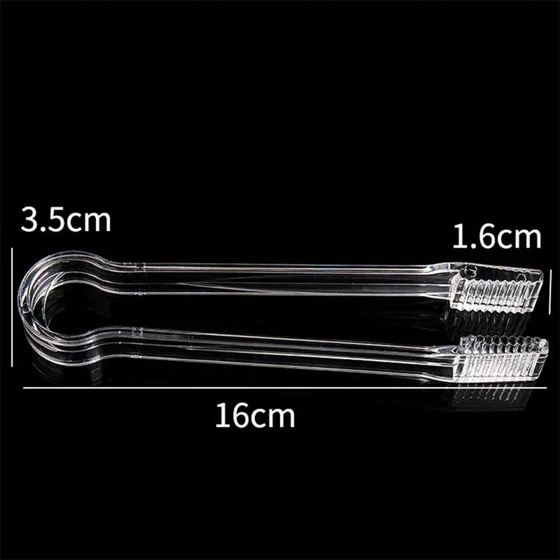 Transparent Ice Tongs Acrylic Food Clip Serving Tongs for Wedding Catering Events Home Banquet Party Bar