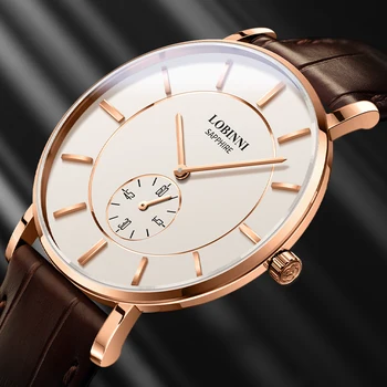 

Luxury Brand Switzerland Wristwatches LOBINNI 7 mm Ultra-thin Quartz Watch Women Sapphire Couples Style Waterproof Clock L3001W