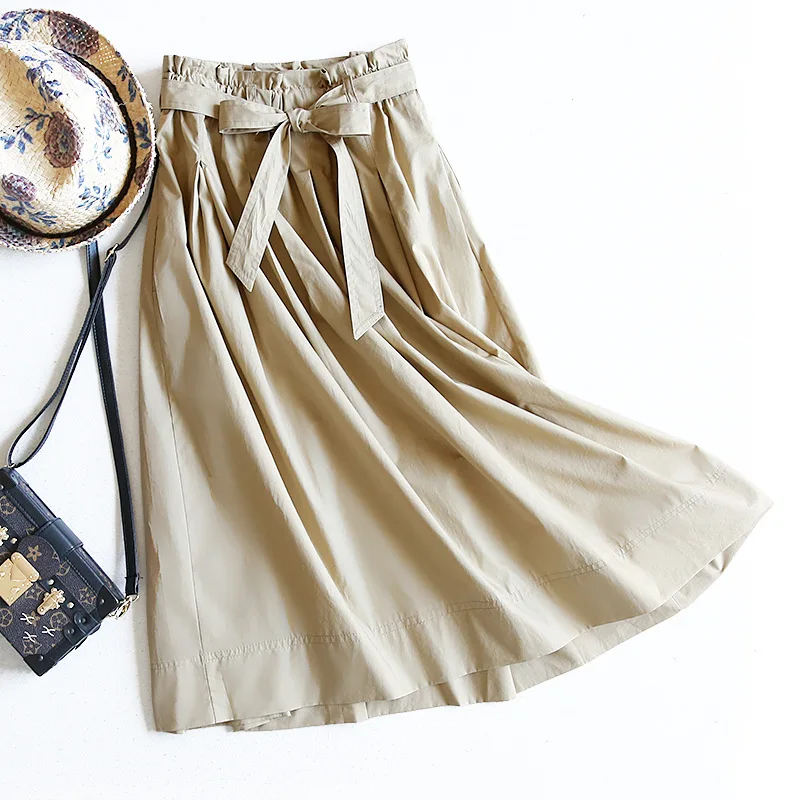 Fashion Fan Origional Design-Cotton A- line Half-length Skirt by Age Autumn New Style Skirt Japanese-style WOMEN'S Dress Wholesa
