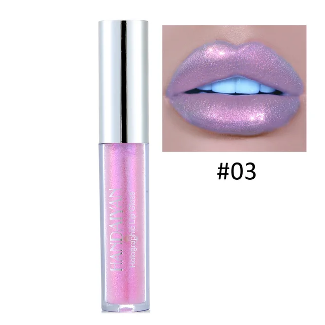 Waterproof Glitter Liquid Lipstick Crystal Glow Laser Holographic Lip Gloss 4